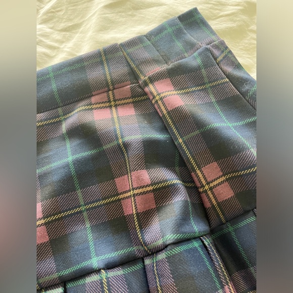 Dolls Kill x French Kiss 🎀 plaid pleated mini skirt blue and purple Clueless - Picture 5 of 5